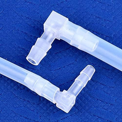 7/16” Plastic Elbow Hose Barb Fitting 90 Degree Equal Barbed Joint Splicer Mender Adapter Union Adapter for Boat Aquarium (Pack of 6) - size: 7/16 Inch