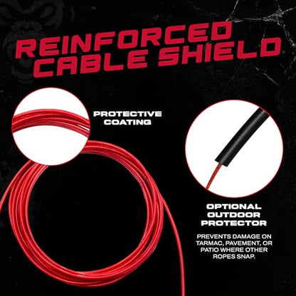 Beast Gear Pro Speed Jump Rope - Professional Fitness Jump Ropes for Women and Men - Skipping Rope for Exercise, Boxing, MMA, HIIT Workout, Strength Training, and Double Unders