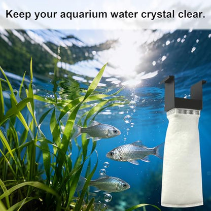 4 Pack 200 Micron Filter Socks - Compatible with Innovative Marine Nuvo Fusion Desktop Aquarium