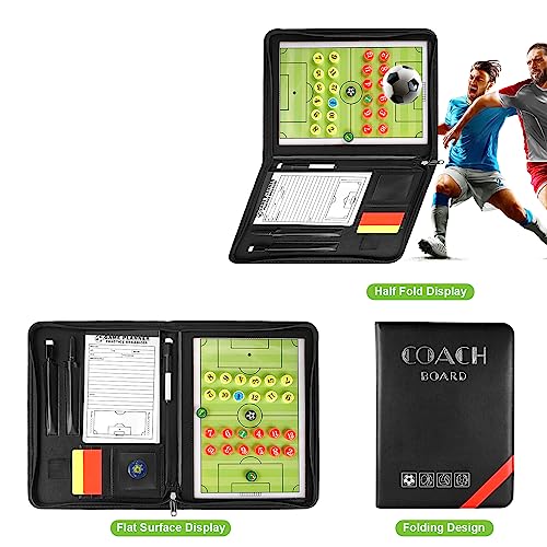 Pure Vie Portable Magnetic Soccer Coaching Board Football Tactics Clipboard | Soccer Strategy Whiteboard for Coaches Training and Matches, Dry Erase Board with Magnet, Pen Football Sport Coach Must Haves - color: 20.87'' X 12.20''