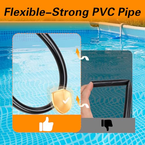 Pool Chlorinator Parts, 1/2" NPT 90-Degree Tube Connector, 5/8" OD Tube, Tube Support Compatible with Pentair Rainbow Auto Feeder/Chlorinator Model 320 322 Replace#: R172272 R172091 R172253