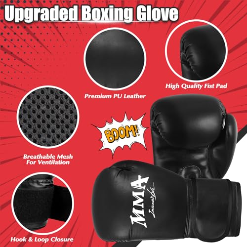 YORWHIN Punching Bag for Kids, 2.7FT Hanging Boxing Bag with Boxing Gloves, Kids Boxing Set Kickboxing Bag for Youth Boxing Karate Muay Thai Kick Taekwondo Training - style: Bats