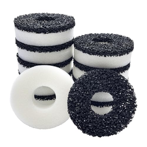 SHIGATSU 20 Pack Replacement Sponge Foam and Carbon Rings for Biorb Filter