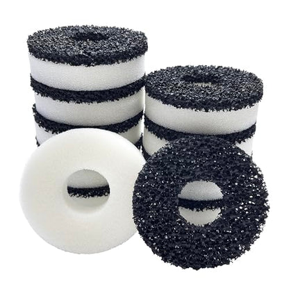 SHIGATSU 20 Pack Replacement Sponge Foam and Carbon Rings for Biorb Filter