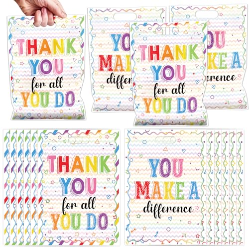 Falueqg We Appreciate You Party Favors - 50 Pcs Employee Appreciation Goodie Candy Gift Bags Thank You Teachers Party Supplies for Coworkers Teacher Staff Volunteer Doctor Nurses Appreciation Week Decor - color: We Appreciate You