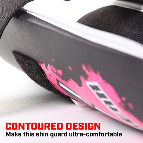 Revgear Kids Combat Series Shin Guards | High Performance Foam Padding | Durable and Lightweight - color: Pink, size: Large