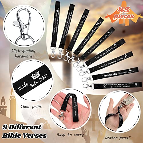 45 PCS Christian Keychains Bulk - color: Cool