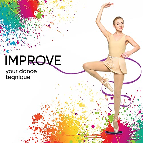 Ballet Turning Spin Board for Dance and Figure Skating. Portable Training Equipment for Dance. Make Your Turns, Pirouette and Balance Better. - color: Pink with carry bag