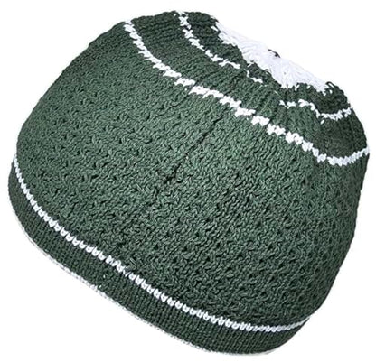 Set 2 PCS Muslim Beanies Kufi Hat for Men AMN-225B Skull Cap Islam Taqiyah Takke Eid Ramadan Gift - color: Color J
