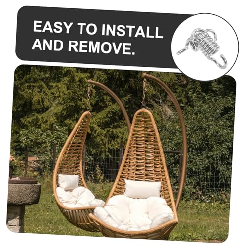 POPETPOP 2pcs Hammock Chair Hanging Spring Kit Galvanized Accessories for Porch Swings Chairs and Patio Swings Easy to Install Supports Heavy Loads Set