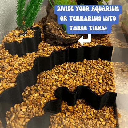 Chatelet REEFSHAPE Aquarium or Terrarium Substrate Cliffs Combo Pack | Separate Substrate Layers in Aquariums or Terrariums to Create Cliffs & Depth | Made in USA (Cliff Combo, Black) - color: Cliff Combo, Black