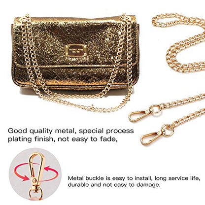 Purse Chain Replacement - 6 Pack DIY Shoulder Cross Body Bag Chains for Wallet, Handbag, Metal Hand Bag (47 Inch/pcs)