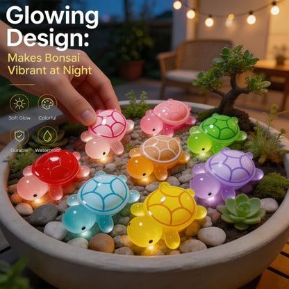 30 Pcs Medium Resin Turtles Glow in The Dark 3D Sea Turtle Figures | Luminous Miniature Resin Animals, Small Plastic Ocean Animal, Turtle Toys, Comes With Game Paper and Sealed Bag, 10 Colors - size: Medium