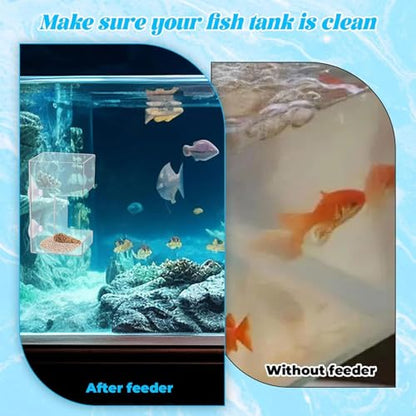 Transparents Fish Food Dispenser Rings Nonslip Aquariums Feeders Rings Essential Fish Feeding Supply Slow Sinking Food Feeders - color: square1