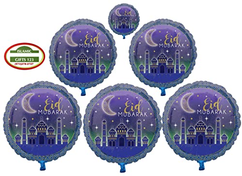 100 Pack Eid Balloons Set – Moon & Star Mylar Foil Balloons, Helium-Ready, Islamic Wall Decoration, Ramadan Gift, Eid Mubarak Party Decor - style: 100 Balloons