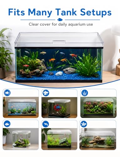 Transparent Fish Tank Lid with Air Slots, 0.12 inches Thick, Anti-Jump Cover for DIY Aquariums, Perfect for Daily Fish Care (111x20cm) - size: 91x25cm