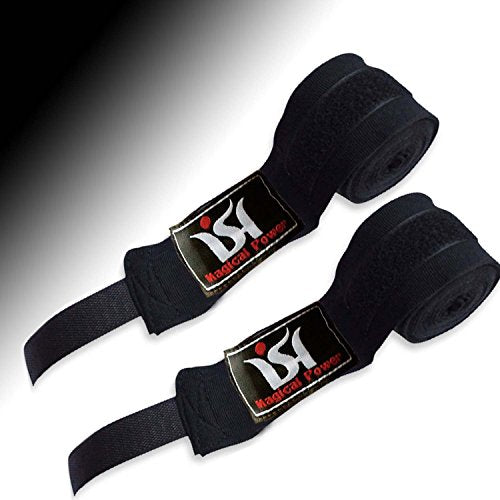 Boxing Hand Wraps Inner Bandages Wrist Protecting Fist MMA Punching Gloves Black Pair