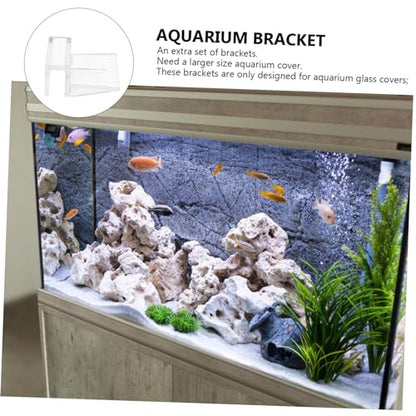 VANZACK Aquarium Plastic Clips Glass Cover 4pcs Strong Support Holders for Tank 8mm Size Easy Installation Compact Design