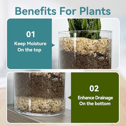 1-2mm Coarse Sand for Plants, 12lbs Horticultural Sand for Succulents, Desert Silica Sand for Cactus, Vases, Aquariums, Terrarium, Fish Tank, Drainage Rocks for Potted Plants, Bamboo, Crafts