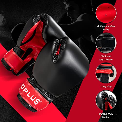 Goplus Punching Bag for Adults, 56 lbs Heavy Hanging Boxing Bag Set with 12 OZ Punching Gloves & Hand Wraps, Filled Kickboxing Bag Perfect for MMA, Muay Thai, Karate, Taekwondo Home Gym Training