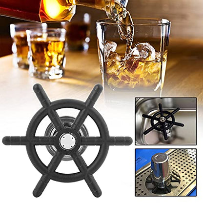 Bar Glass Rinser Faucet Head, No Power Needed 360 Degree High Pressure Spray Cup Cleaner, Brass Stainless Steel Manual Rinser for Wine Beer Coffee Cups in Pub Bar Restaurant Home Kitchen