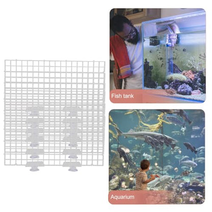 6pcs Aquarium Fish Tank Divider Isolation Board with Filter Tray, 30x15cm White Egg Crate Panel for Fish Breeding and Tank Separation