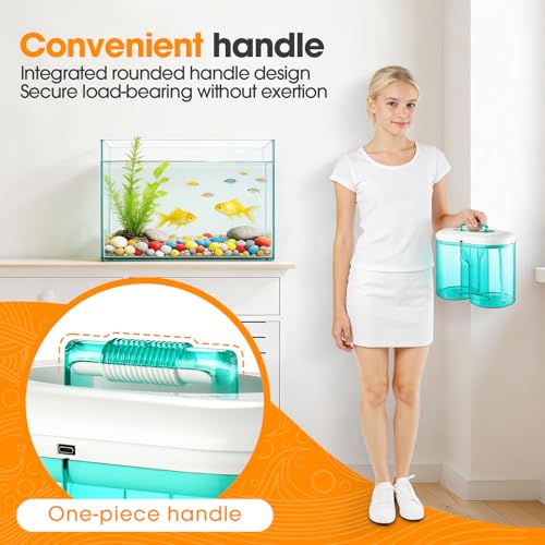 2000mah Rechargeable Aquarium Gravel Cleaner, Portable 3L Fully Automatic Fish Tank Cleaning Tools Synchronized Water Change Gravel Vacuum for Aquarium Water Filter