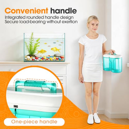 2000mah Rechargeable Aquarium Gravel Cleaner, Portable 3L Fully Automatic Fish Tank Cleaning Tools Synchronized Water Change Gravel Vacuum for Aquarium Water Filter