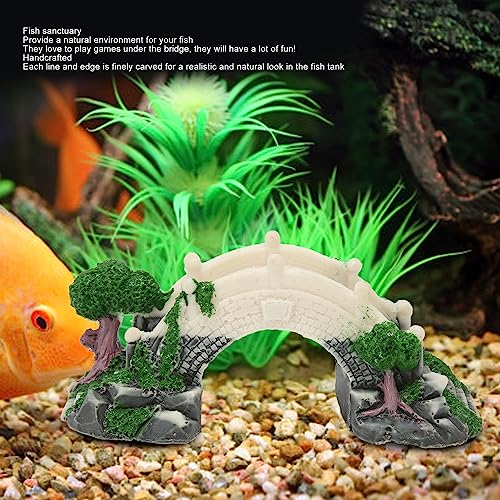 Aquarium Arch Bridge Decoration Hand Craft Resin Landscaping for Fish Tank Ornaments Suitable Aquariums Fountains