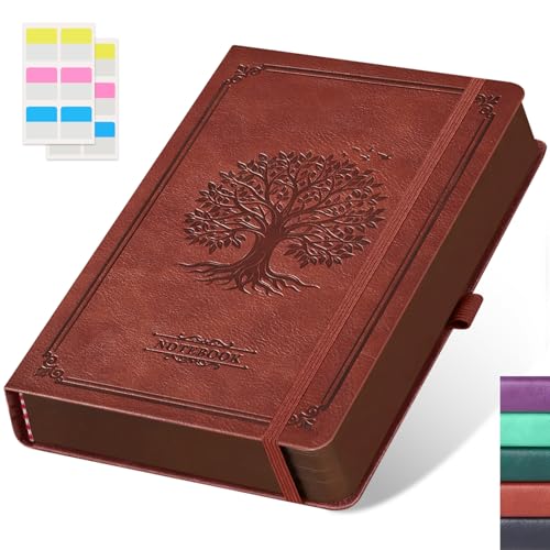 Lined Journal Notebook for Women Men, 320 Pages A5 Journaling Notebook College Ruled with 100GSM Thick Paper, Hardcover Leather Notebook for Work Writing Note Taking Diary, School, 5.7'' X 8.4'' - color: 9.Brown, size: A5