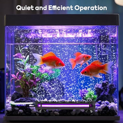 Submersible Bubble Aquarium Light：RGB Aquarium Light with Remote Control Oxygenator for Saltwater Coral Growth - 9 Inch Waterproof Fish Tank Light Designed for Aquarium Breeders - size: 9 inch Bubble