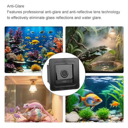 Fish Tank Camera 2K HD 140 Degree Wide Angle Aquarium Camera with Anti Lens AI Motion Detection Two Way Talk for Aquariums Reptile Terrariums Breeding Tanks