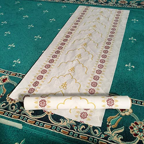 Decoret Hygienic and Practical Prayer Rug for Muslims,Islamic Disposable Portable Prayer Rug/Mat, Mosque,Hotel,Restaurant,Cafe,Comfortable Use for Guests,Waterproof- 100pcs-19 * 43 İnc - color: Brown