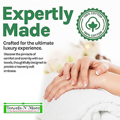 Towels N More Multi Pack 22X44 Small Light Weight Gym Towels or Can be Used as Quick Dry Bath Towel or Salon Towel, 100% Ring Spun Cotton Loops Sweat Towels Women's Hair Dry Towel (6)