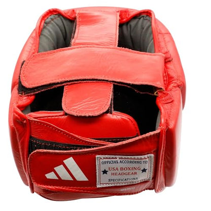 adidas Boxing and Martial Arts Headgear - Amateur, IBA and USA Boxing Approved Competition Head Guard - color: Red, size: X-Large