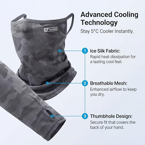 Ice Silk Sun Protection Arm Sleeves (Loose Fit) - color: Dark Camouflage
