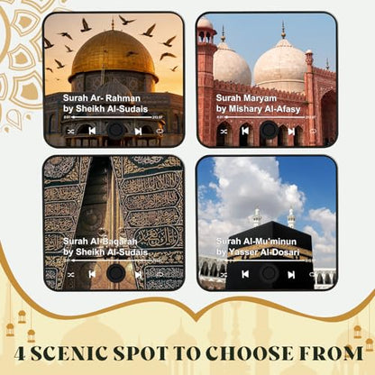 Mason Life Islamic Gifts Fridge Magnet, Preloaded Surah Audio Player with Islamic Recitations, Dome of the Rock, USB-C Rechargeable, Ramadan & Eid Gifts - color: Dome of the Rock