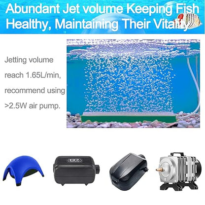 Aquarium Air Stones Bar 6 Inch Air Stone Kit with 5 Pcs Square Oxygen Diffuser Bubble Release Mineral Airstones for Fish Tank Pumps Small DWC Bucket Needs - color: Blue Stone Bar, size: 6 Inch 5PCS