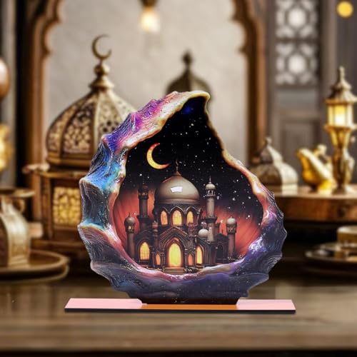 Ramadan Eid Mubarak Table Decorations - Tabletop Signs,Tiered Tray Centerpieces for Islamic Al-Fitr Eid and Ramadan Decor