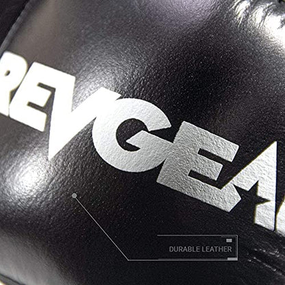 Revgear Pro Series MS1 MMA Boxing Gloves, Premium Leather for Muay Thai, Sparring, MMA Enthusiasts, Medium, Black, Ideal for Training, Great Crossover - size: Medium