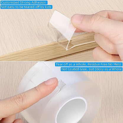 Clear Edge Protector Strip,1 Pack x 1.57in x 9.84FT | 2mm thick，Sharp Edge Wrap Cover Tape, Self Adhesive Protective Bumper Guards for Cabinet Door Desk Bed Furniture Waterproof - size: 1 Pack x 1.57in x 9.84FT