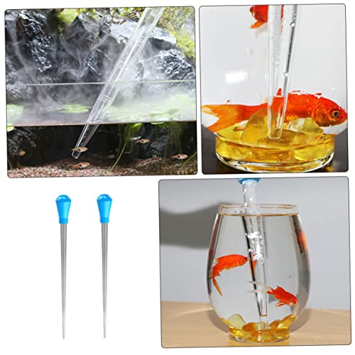 Veemoon 2pcs Multifunctional Plastic Pipette Droppers Scale for Accurate Measurement for Fish Tank Water Changes and Kitchen Use and Safe Liquid Transfer Tools