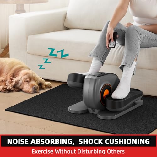 GymCope Treadmill Mat for Hardwood Floor Carpet 7'x3'/6'x3'/6'x2.5'/4'x2' | 6mm Thick Exercise Equipment Gym Mat, Compatible with Peloton Bike, Indoor Spin Bike, Elliptical - color: 48"x24"x6mm-black