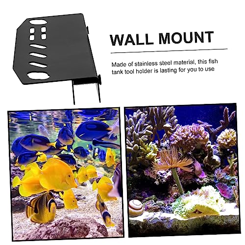Toyvian Aquarium Tool Holder Organizer Storage Rack for Fish Tank Maintenance Wall-Mounted Tweezers and Scissors Holder Easy Installation for Aquatic Plant Care