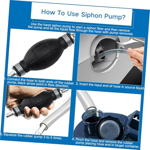 Manual Suction Hose Set for Car and Fish, Water Siphon Pump with Oil Guide Tube, Handheld Suction Hose for Vehicle and Aquarium Water Transfer