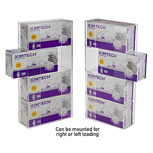 Kantek Acrylic Glove Dispenser, Quadruple Box Capacity, Easy-Box-Swap, 10.3-Inch Wide x 3.8-Inch Deep x 21.3-Inch High, Clear (AH145) - size: Easy Swap Quadruple