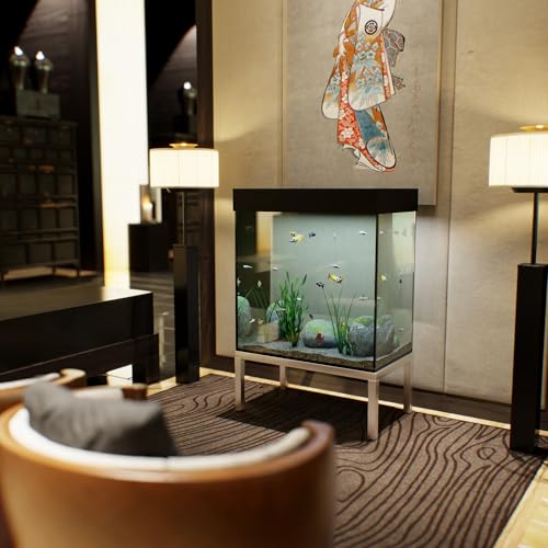 18 in X 24 in. Aquarium Stand | Industrial Style Aluminum Fish Tank Base with Open Frame Design - size: 18 W x 24 L x 12 H