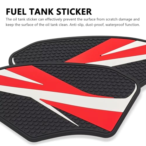 for YZF-R7 yzfr7 2026 New Accessories Fuel Tank Anti-Slip Stickers Side Guards Knee Anti-Slip mats Protective Stickers 7-piece Set Rubber Fuel Tank Stickers Tank Pads Tank pad Gas (2026 Red) - color: 2026 Red