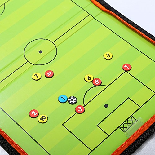 Pure Vie Portable Magnetic Soccer Coaching Board Football Tactics Clipboard | Soccer Strategy Whiteboard for Coaches Training and Matches, Dry Erase Board with Magnet, Pen Football Sport Coach Must Haves - color: 16.54'' X 11.02''