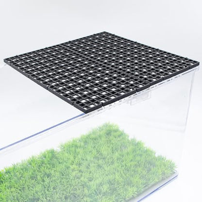 8 Pack Transparent Acrylic Tank Lid with Clips, Aquarium Lid Hood, Fish Tank Top Cover, Breeder Tank Lid, Acrylic Grid Panel Fish Tank Lid, Aquarium Cover Lid - color: Black, size: 8 Pacs